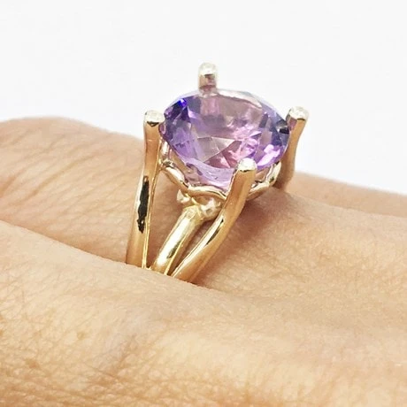 Bague Améthyste Ancienne En Or 18k Pour Femme 16 Bague Améthyste Ancienne En Or 18k Pour Femme – Image 14