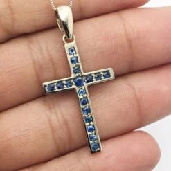 Pendentif Croix Pierres De Saphir En Or -Vivalatina Boutiqe 7 Copiar min 9