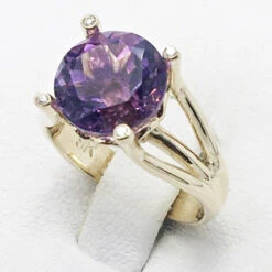 Bague Améthyste Ancienne En Or 18k Pour Femme 35 Bague Améthyste Ancienne En Or 18k Pour Femme -Vivalatina Boutiqe 9 Copiar