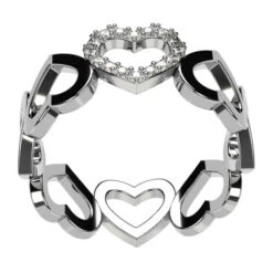 Alliance Coeur En Or Pour Femme -Vivalatina Boutiqe Alliance coeurs diamants 3