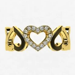 Alliance Coeur En Or Pour Femme -Vivalatina Boutiqe Alliance coeurs diamants 5
