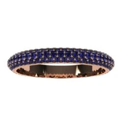 Alliance Pavée De Saphirs Bleus Pour Femme En Or 20 Alliance Pavée De Saphirs Bleus Pour Femme En Or -Vivalatina Boutiqe Alliance pavage saphir bleu or 10