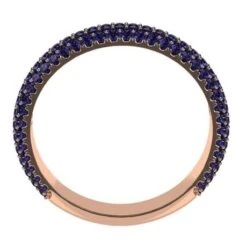 Alliance Pavée De Saphirs Bleus Pour Femme En Or 21 Alliance Pavée De Saphirs Bleus Pour Femme En Or -Vivalatina Boutiqe Alliance pavage saphir bleu or 11