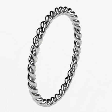 Alliance Torsadée En Or 18 Carats 7 Alliance Torsadée En Or 18 Carats – Image 5