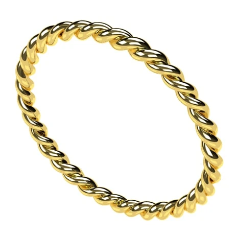 Alliance Torsadée En Or 18 Carats 3 Alliance Torsadée En Or 18 Carats