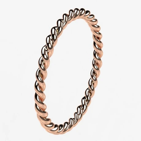 Alliance Torsadée En Or 18 Carats 9 Alliance Torsadée En Or 18 Carats – Image 7