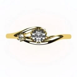 Bague 2 Diamants Pour Femme En Or 18 Bague 2 Diamants Pour Femme En Or -Vivalatina Boutiqe Bague 2 diamants or 9