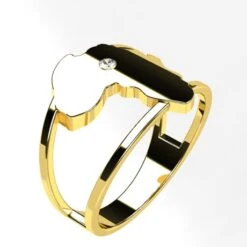 Bague Carte De L'Afrique -Vivalatina Boutiqe Bague africaine or 11