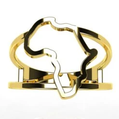 Bague Carte De L'Afrique -Vivalatina Boutiqe Bague africaine or 34