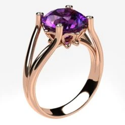 Bague Améthyste Ancienne En Or 18k Pour Femme 27 Bague Améthyste Ancienne En Or 18k Pour Femme -Vivalatina Boutiqe Bague amethyste ancienne 17