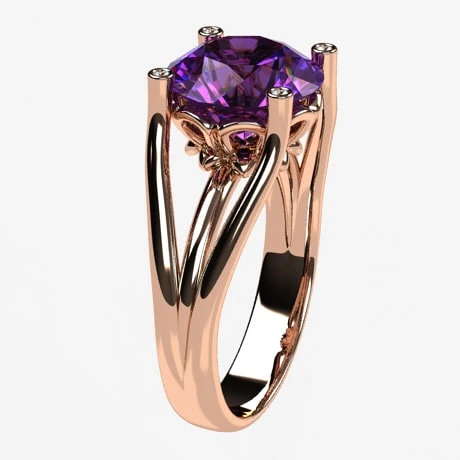 Bague Améthyste Ancienne En Or 18k Pour Femme 12 Bague Améthyste Ancienne En Or 18k Pour Femme – Image 10