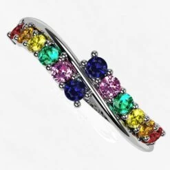 Bague Rainbow: Arc-en-Ciel De Saphirs