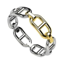 Bague Chaîne à Maille Marine -Vivalatina Boutiqe Bague chaine maille marine 3