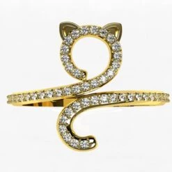 Bague Chat 27 Bague Chat -Vivalatina Boutiqe Bague chat diamant 5