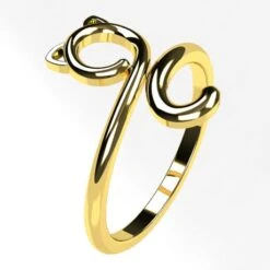 Bague Chat 34 Bague Chat -Vivalatina Boutiqe Bague chat or 3