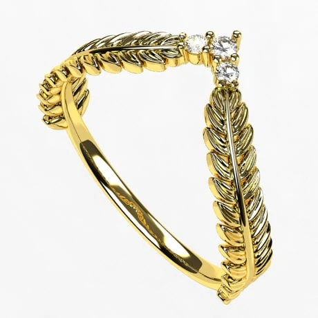 Bague Laurier En Chevron 7 Bague Laurier En Chevron – Image 5