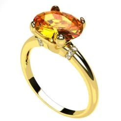 Bague Citrine En Or -Vivalatina Boutiqe Bague citrine or 10