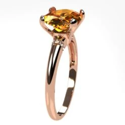 Bague Citrine En Or -Vivalatina Boutiqe Bague citrine or 14