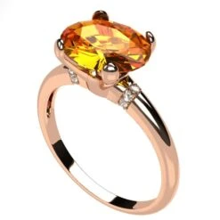 Bague Citrine En Or -Vivalatina Boutiqe Bague citrine or 15