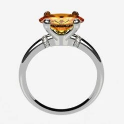 Bague Citrine En Or -Vivalatina Boutiqe Bague citrine or 3