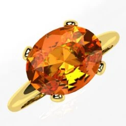 Bague Citrine En Or -Vivalatina Boutiqe Bague citrine or 6