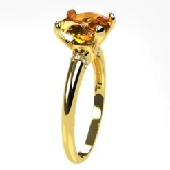 Bague Citrine En Or -Vivalatina Boutiqe Bague citrine or 9