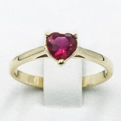 Bague Coeur Rubis -Vivalatina Boutiqe Bague coeur rubis1 1