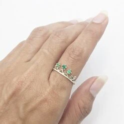 Bague Couronne De Princesse 41 Bague Couronne De Princesse -Vivalatina Boutiqe Bague couronne princesse emeraude 7