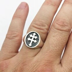 Chevalière Croix De Lorraine 12 Chevalière Croix De Lorraine -Vivalatina Boutiqe Bague croix de lorraine 10