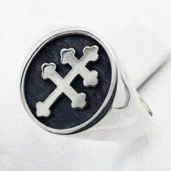Chevalière Croix De Lorraine 19 Chevalière Croix De Lorraine -Vivalatina Boutiqe Bague croix de lorraine 5