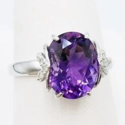 Bague De Fiançailles Améthyste -Vivalatina Boutiqe Bague de fiancailles amethyste or 18