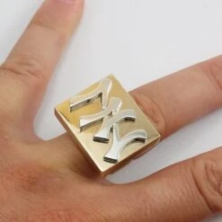 Bague De Rappeur Avec Initiales 21 Bague De Rappeur Avec Initiales -Vivalatina Boutiqe Bague de rappeur initiales 10