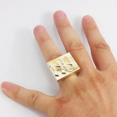 Bague De Rappeur Avec Initiales 9 Bague De Rappeur Avec Initiales – Image 7