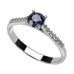 Bague Diamant Bleu