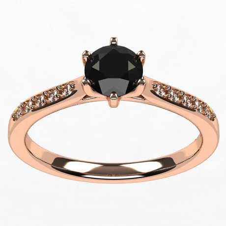 Bague Diamant Noir Or Rose 5 Bague Diamant Noir Or Rose – Image 3