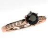 Bague Diamant Noir Or Rose -Vivalatina Boutiqe Bague diamant noir or rose 4