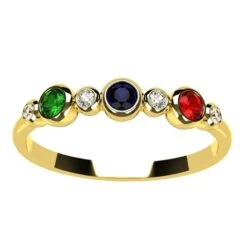 Bague Diamant Rubis Saphir Émeraude -Vivalatina Boutiqe Bague diamant rubis saphir emeraude 5