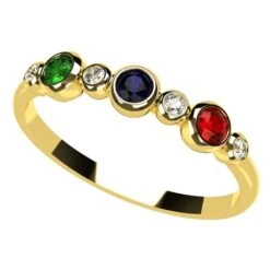 Bague Diamant Rubis Saphir Émeraude