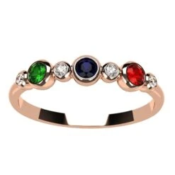 Bague Diamant Rubis Saphir Émeraude -Vivalatina Boutiqe Bague diamant rubis saphir emeraude 9