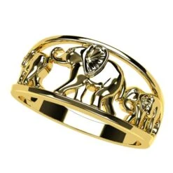 Bague Éléphant Africain En Argent Et Or -Vivalatina Boutiqe Bague elephant 11