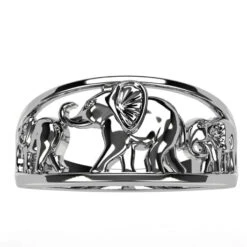 Bague Éléphant Africain En Argent Et Or -Vivalatina Boutiqe Bague elephant 12