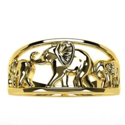 Bague Éléphant Africain En Argent Et Or -Vivalatina Boutiqe Bague elephant 9