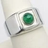 Bague Émeraude Cabochon Homme -Vivalatina Boutiqe Bague emeraude cabochon homme 3