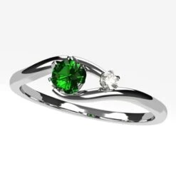 Bague Émeraude Et Diamant -Vivalatina Boutiqe Bague emeraude diamant 3