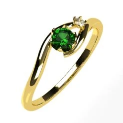 Bague Émeraude Et Diamant -Vivalatina Boutiqe Bague emeraude diamant 6