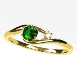 Bague Émeraude Et Diamant -Vivalatina Boutiqe Bague emeraude diamant 7