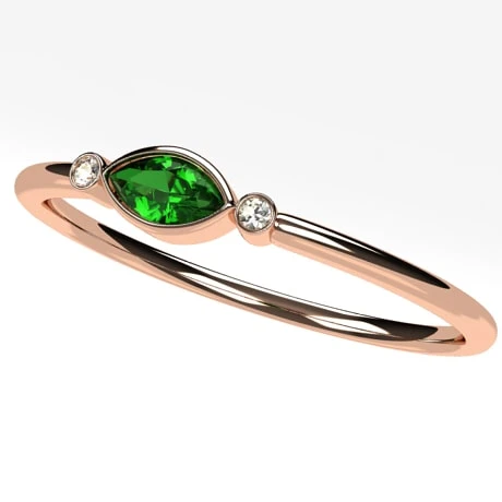 Bague Marquise Émeraude 3 Bague Marquise Émeraude