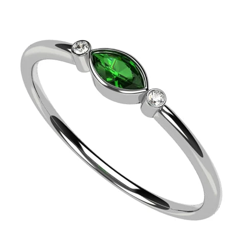 Bague Marquise Émeraude 4 Bague Marquise Émeraude – Image 2