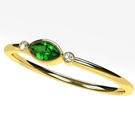 Bague Marquise Émeraude 10 Bague Marquise Émeraude – Image 8