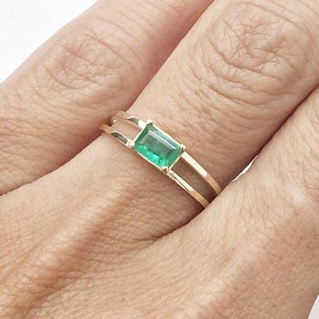 Bague Émeraude Moderne 15 Bague Émeraude Moderne – Image 13